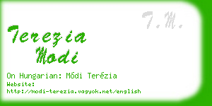 terezia modi business card